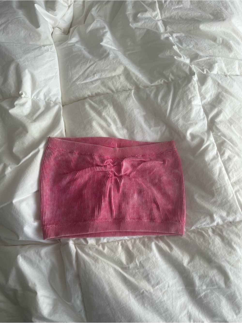 American Eagle Hot Pink Ribbed Tube Top